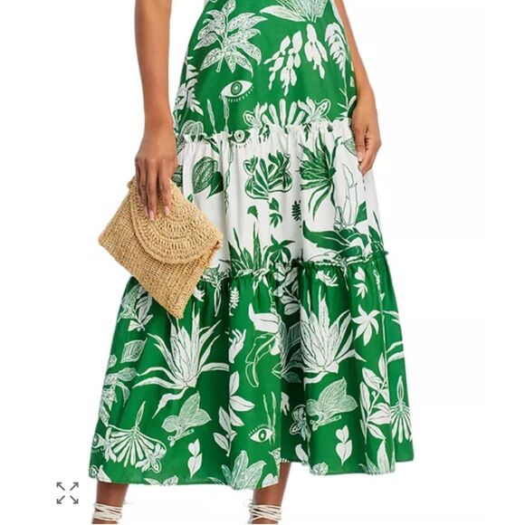 NWT FARM Rio “Forest Soul” Cotton Midi Dress Size: Medium - Picture 2 of 13